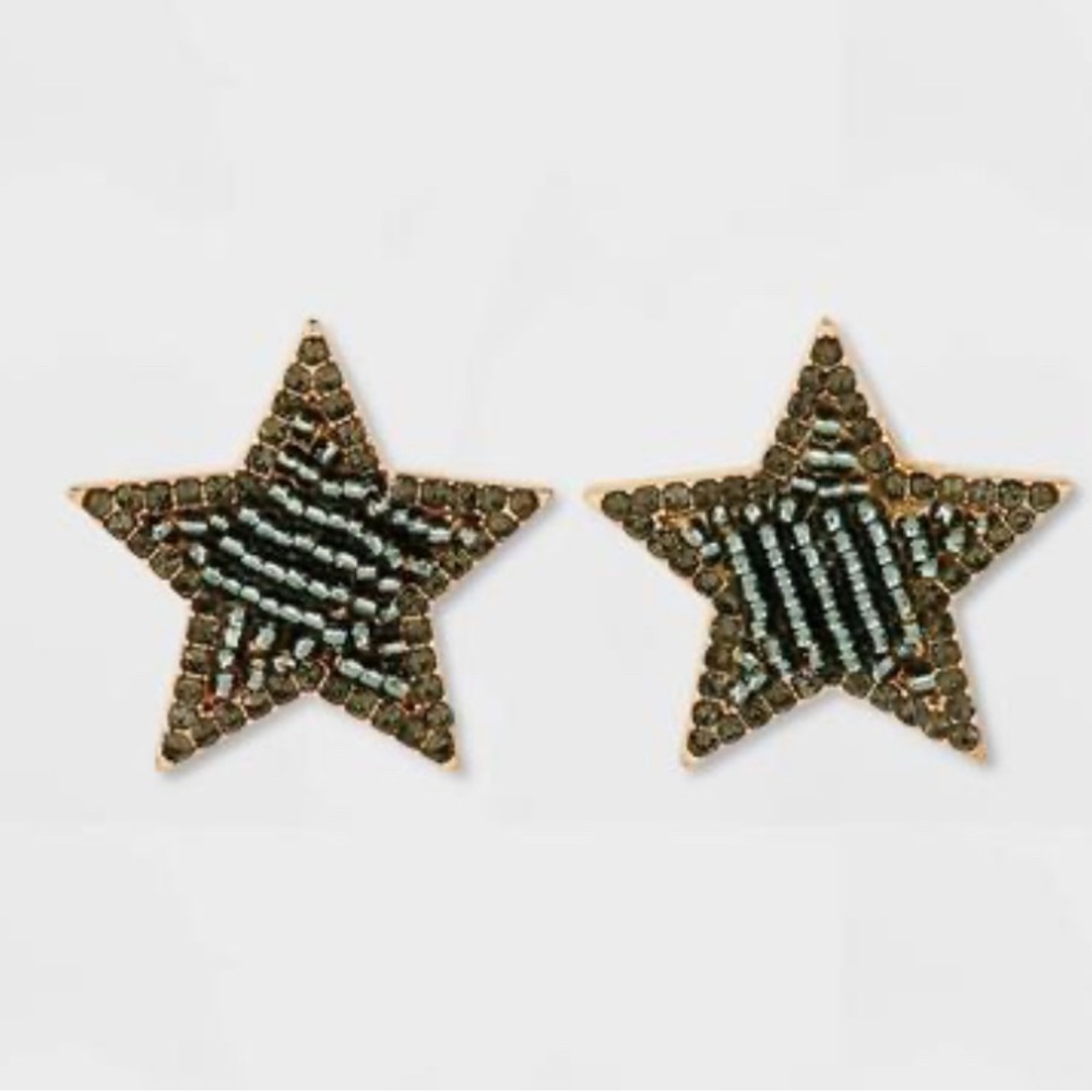 NWT SUGARFIX by BaubleBar Starry Night Stud Earrings Female Gold Tone
